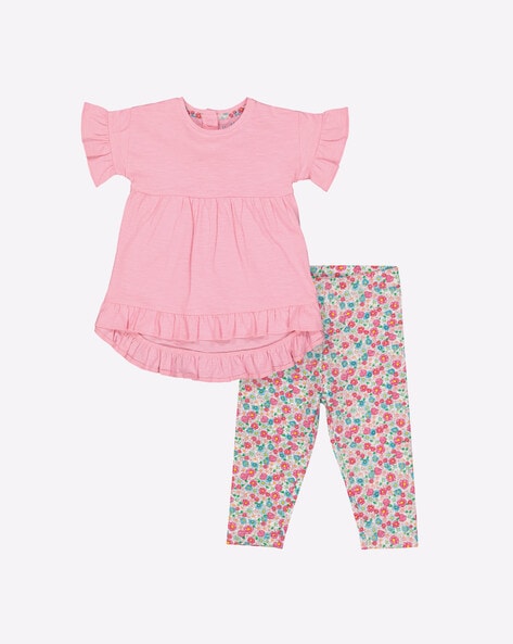 Buy HOP Baby Pink Top & Leggings Set from Westside