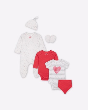 mothercare Pack of 3 Rompers with Cap Mittens & Briefs-picture-22