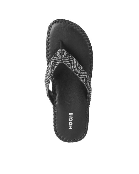 Buy Black Flip Flop & Slippers for Women by Mochi Online