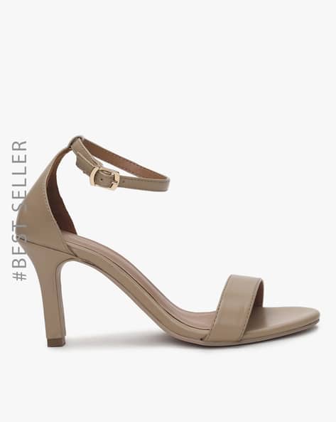 taupe open toe heels