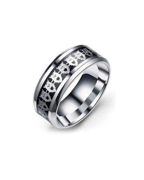 silver band ring womens