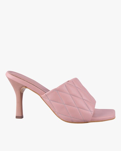 pink quilted heels