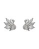 925 Sterling Silver Manali's Shining Swan Stud Earrings