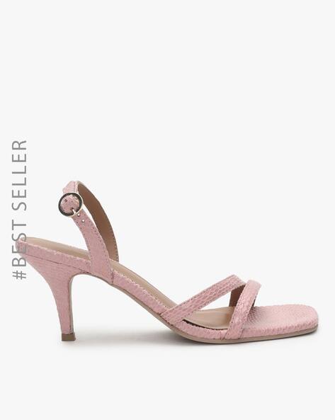 pink kitten heel sandals