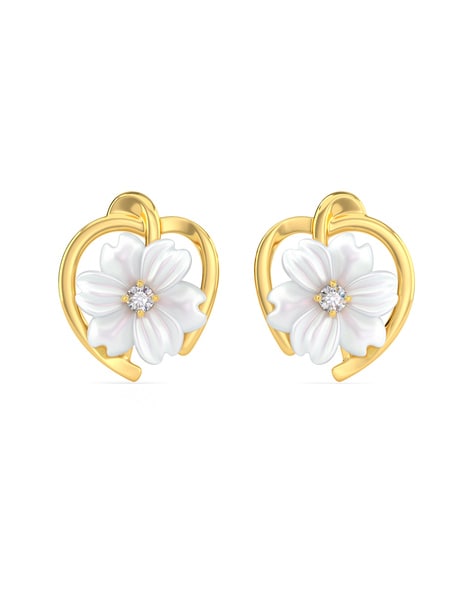 Glorious Pearls and Gold Stud Earrings