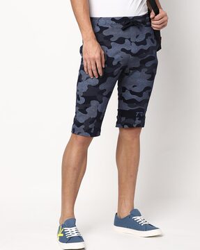 navy blue camo shorts