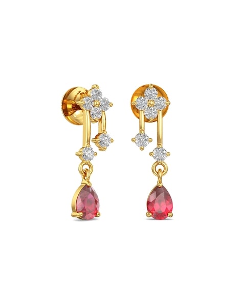Yellow Gold Earrings Men | Zircon Stone Stud Earrings | Stone Gold Stud  Earrings - Stud Earrings - Aliexpress