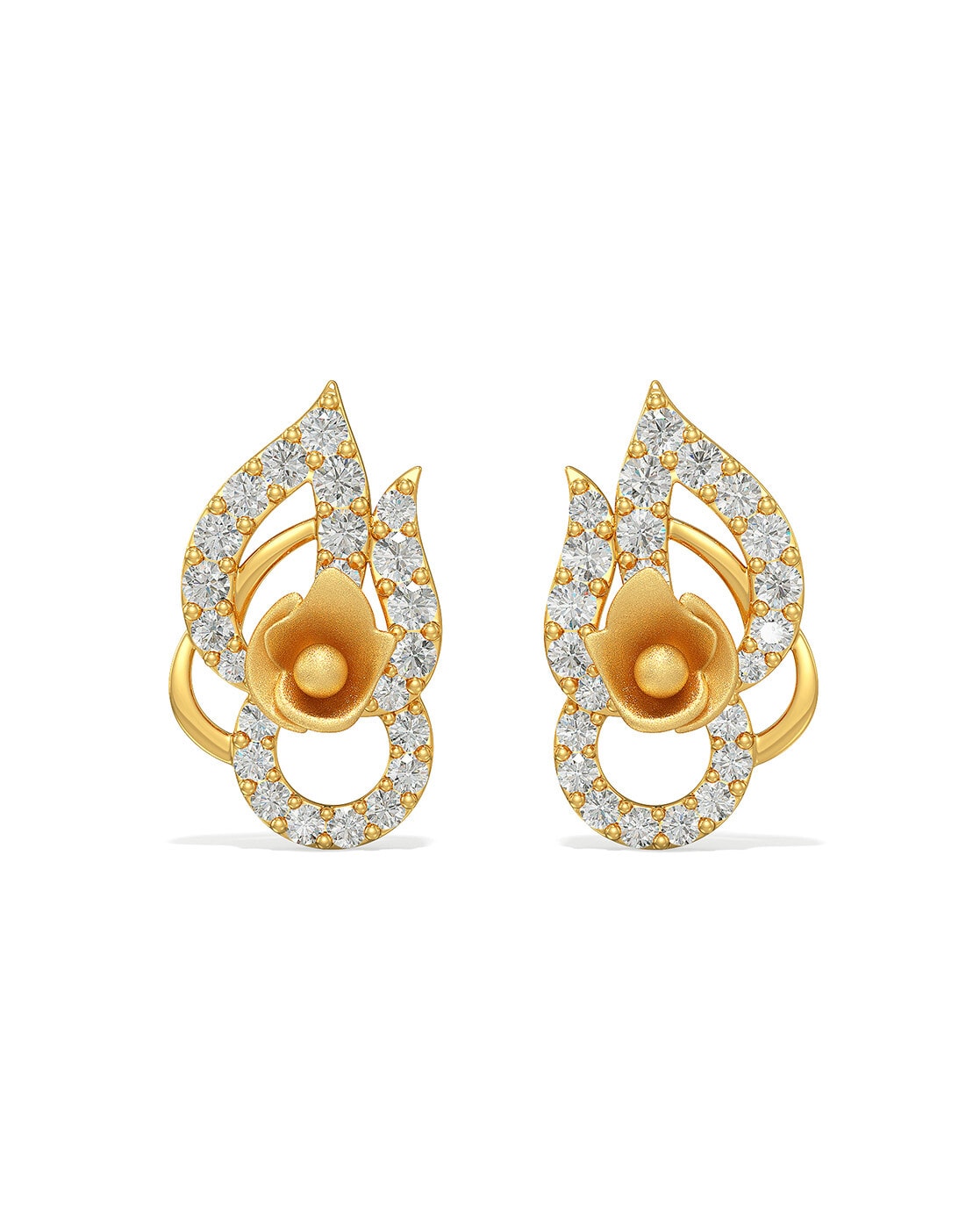 Gold Stud Earrings Joyalukkas | vlr.eng.br