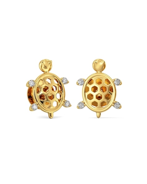 Buy 22Kt Plain Gold Hip-Hop Square Studs For Kids 79G4033 Online from  Vaibhav Jewellers