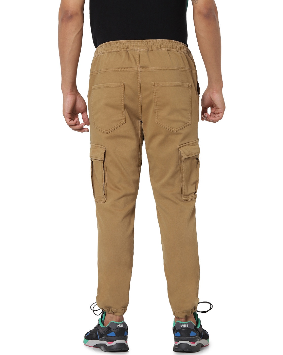 Buy Men's Beige Relaxed Fit Cargo Trousers Online at Bewakoof