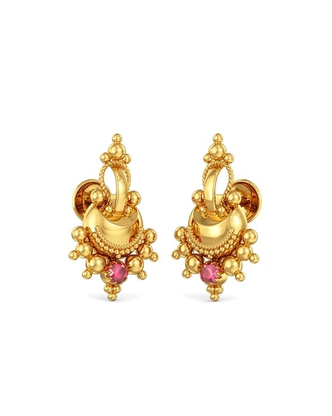 22 Karat 3.660 Grams Skin Friendly Gold Earrings at 25332.00 INR in Surat |  Saraswati Jewellers