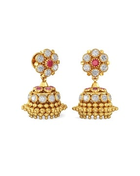 Gold on sale jhumka joyalukkas