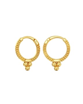 Round Ring Type Gold Imitation Hoop Earrings  Small size