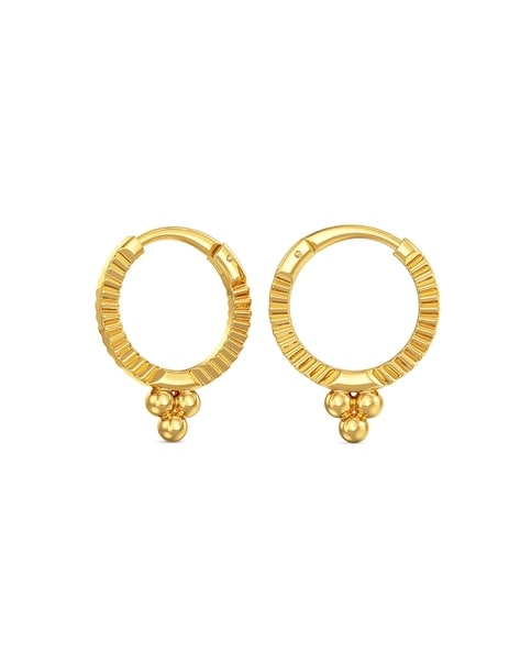 Indian Gold Hoop Earrings  South India Jewels