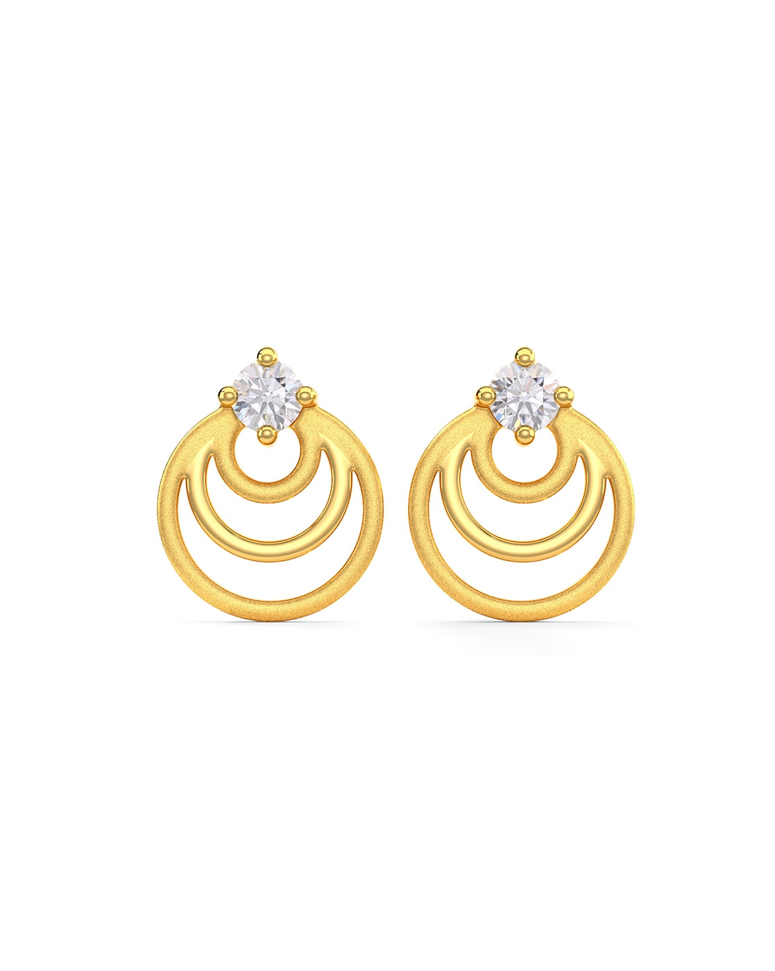 Shop Involute 18K Filigree Gold Stud Earring for Women  Gehna
