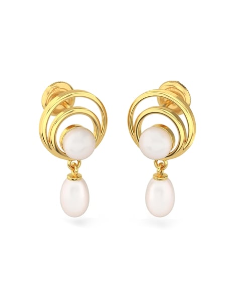 Buy Intertwine Circlet Pearl Drop Earrings Online  CaratLane