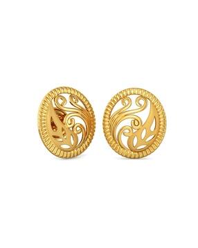 joyalukkas 22 KT Yellow Gold Stud Earrings-picture-25
