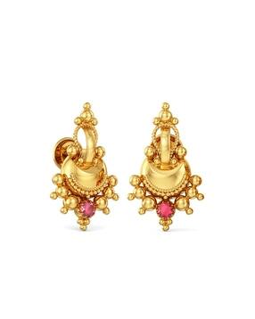 22 KT Yellow Gold Stud Earrings-image-45