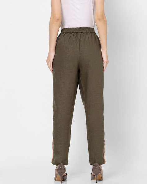 Buy Olive Green Trousers & Pants for Women by ONLY Online | Ajio.com