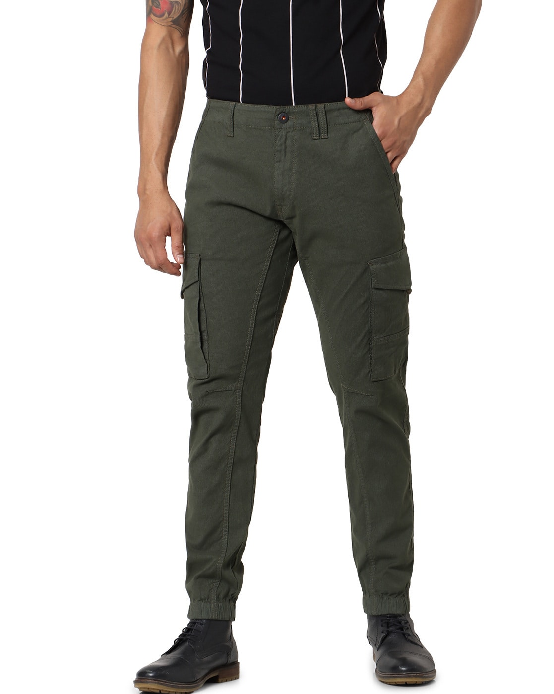 Regular Fit Cargo trousers  Dark Green  Jack  Jones