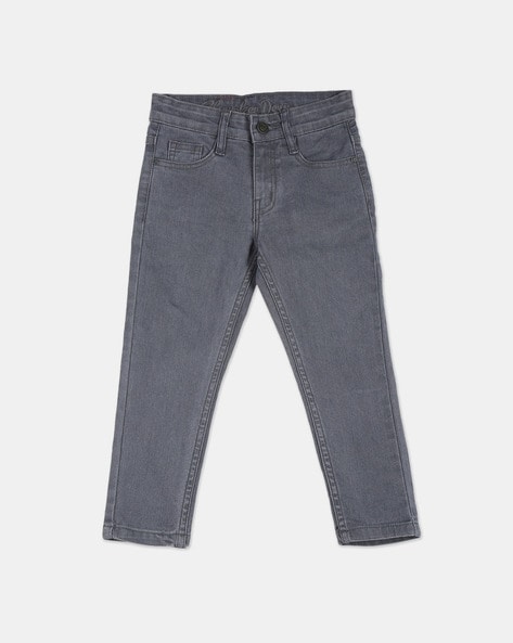 Light-Wash Mid-Rise 5-Pocket Jeans