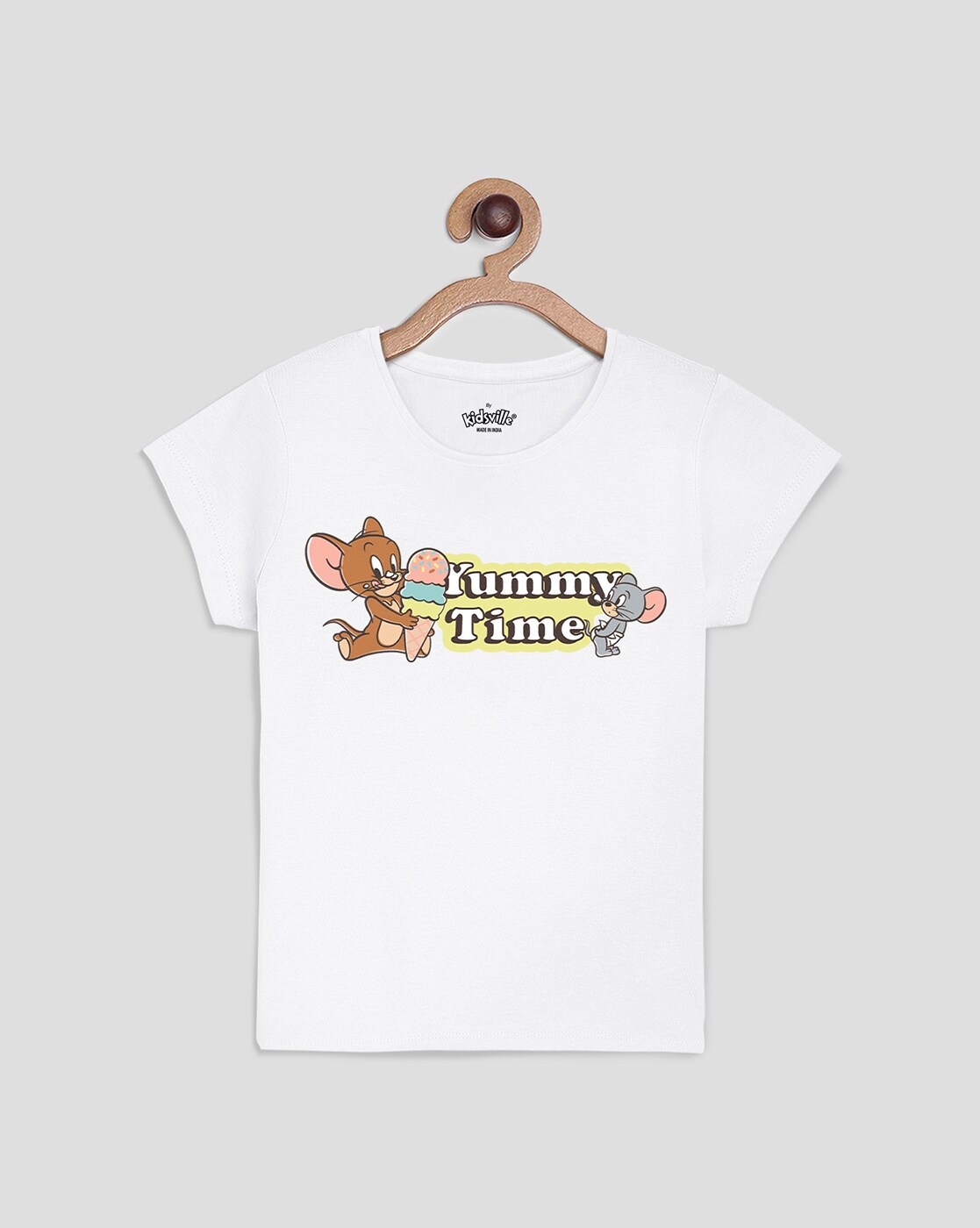 Buy White Tshirts for Girls by KIDSVILLE Online