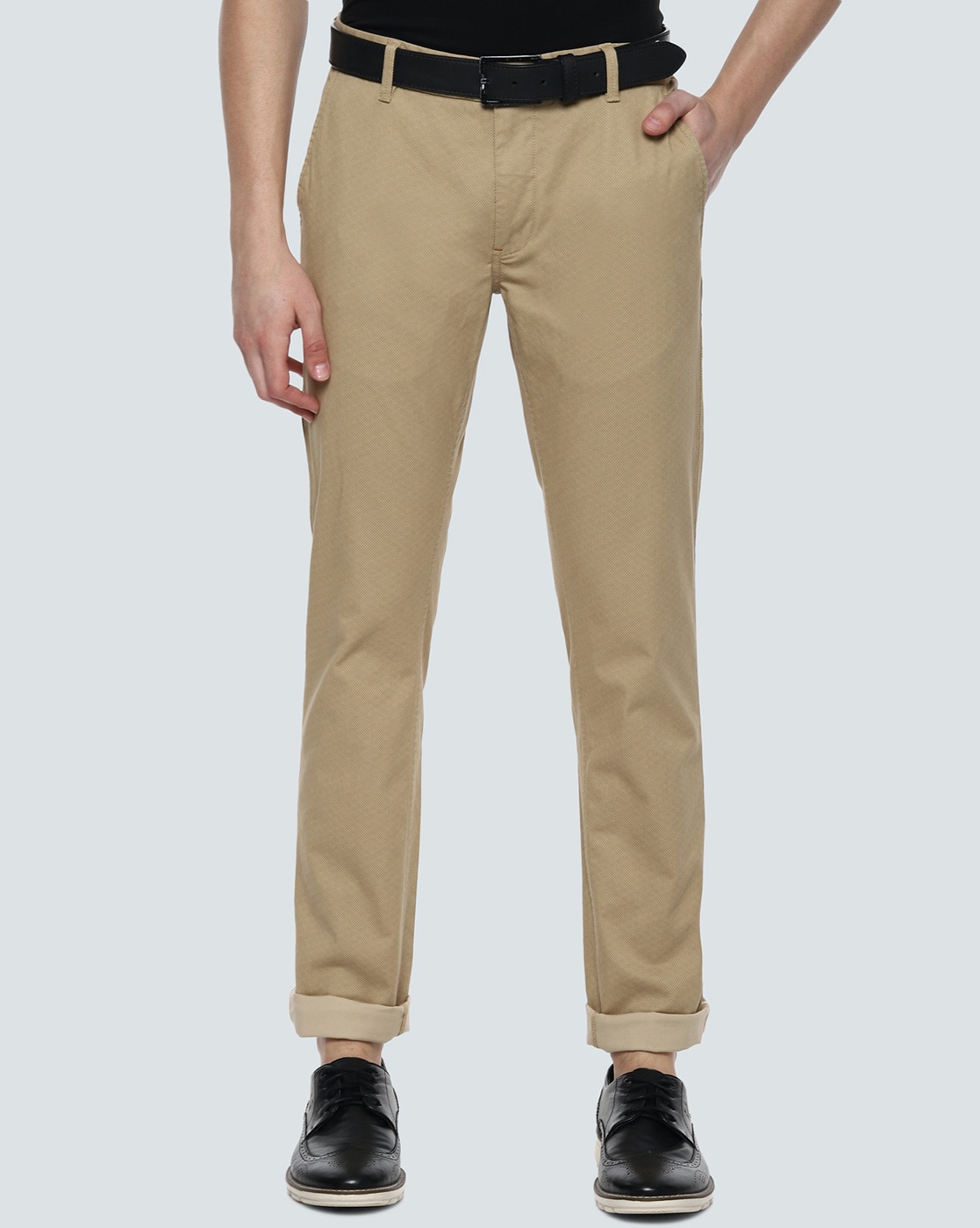 Khaki Cotton Blend Slim Fit Chinos Casual Trousers  MensBoyGroomsOnlineSeasonswaycomIndia  Cheap Rates ApparelFree  ShippingCash on Delivery