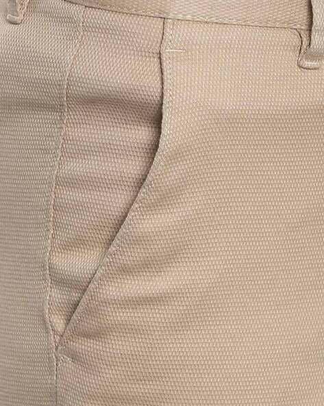 Buy Men Grey Super Slim Fit Textured Flat Front Formal Trousers Online -  581898 | Louis Philippe