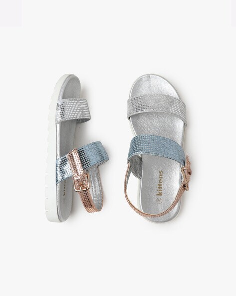 Buy Gold Sandals for Girls by kittens Online | Ajio.com