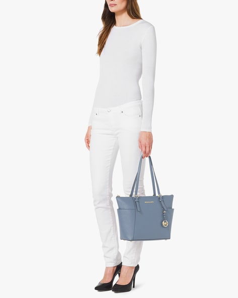 Large cheapest baby blue Michael Kors tote