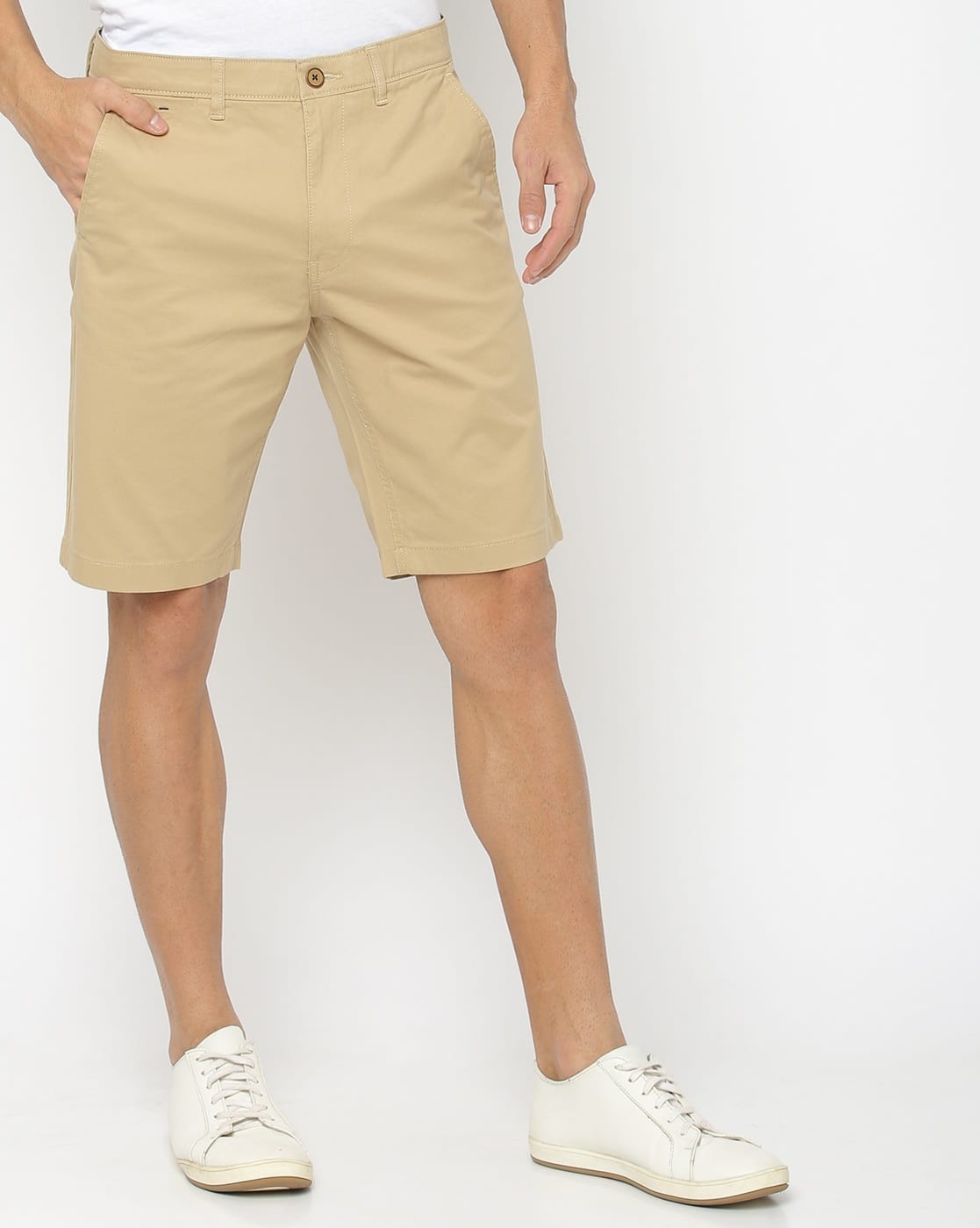 men's flat front khaki shorts