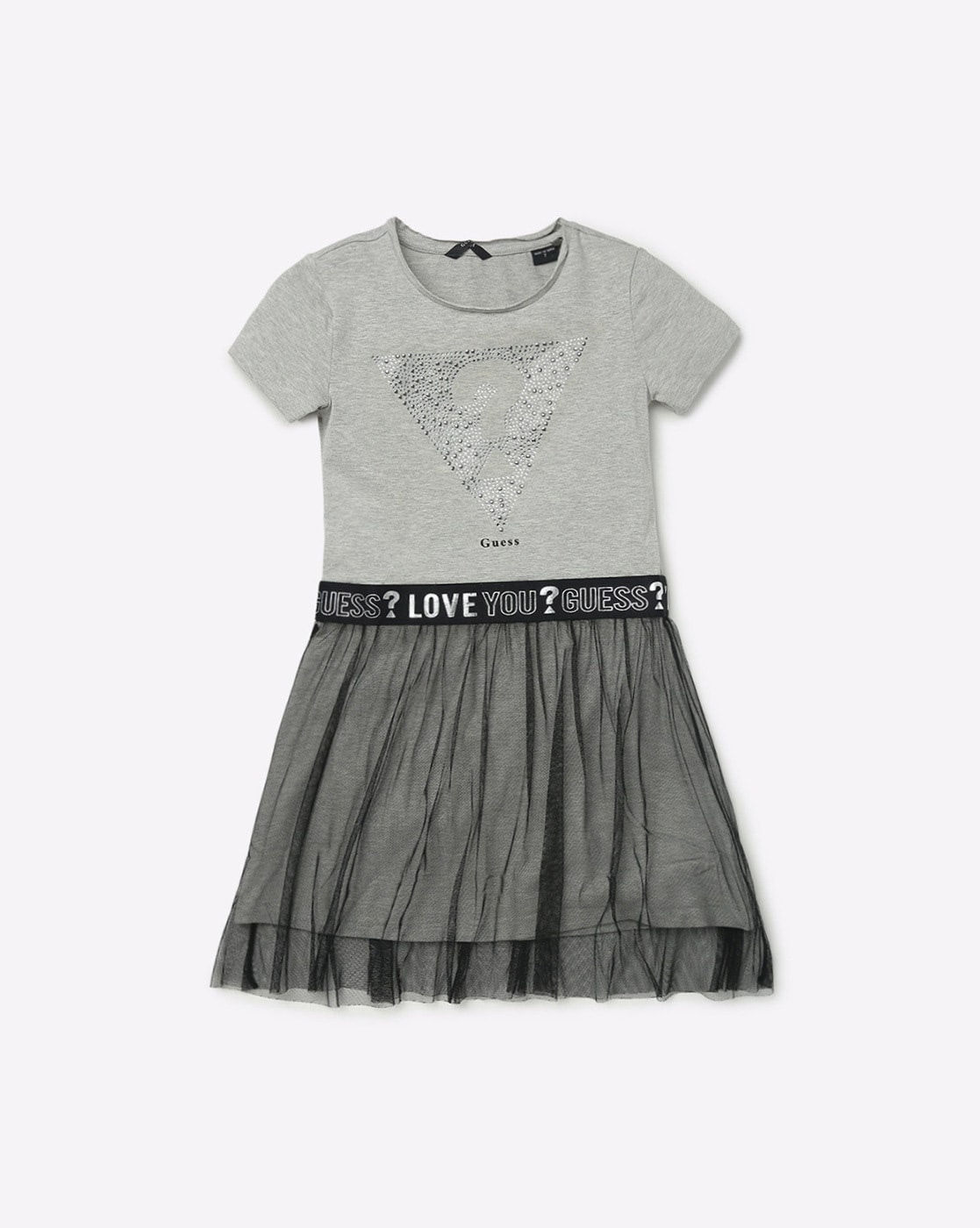 fraktion Derivation arkitekt Buy Grey Dresses & Frocks for Girls by GUESS Online | Ajio.com