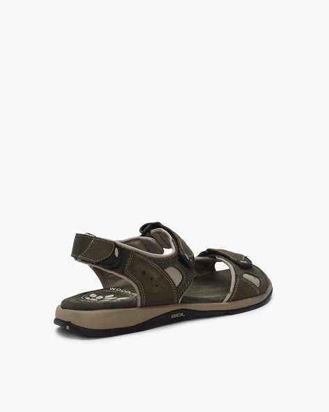 Wood men sandals green 6