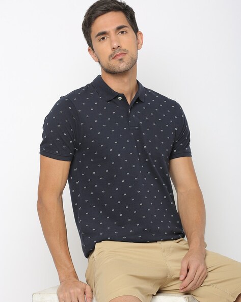 Printed Slim Fit Polo T-shirt