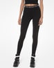 Buy Michael Kors Mid-Rise Leggings with SIgnature Waistband, Black Color  Women