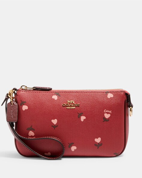 Buy Coach Heart Floral Print Nolita 19 Wristlet | Red Color Women | AJIO  LUXE