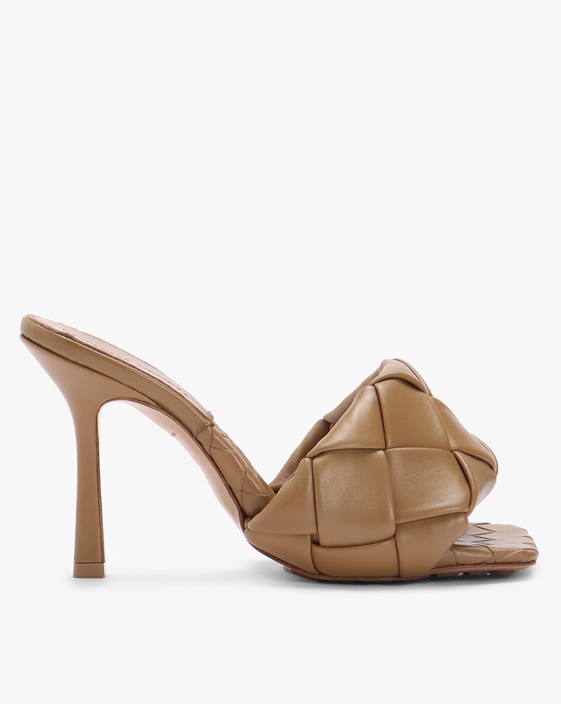 Buy BOTTEGA VENETA Lido Heeled Sandals Tan Color Women AJIO LUXE