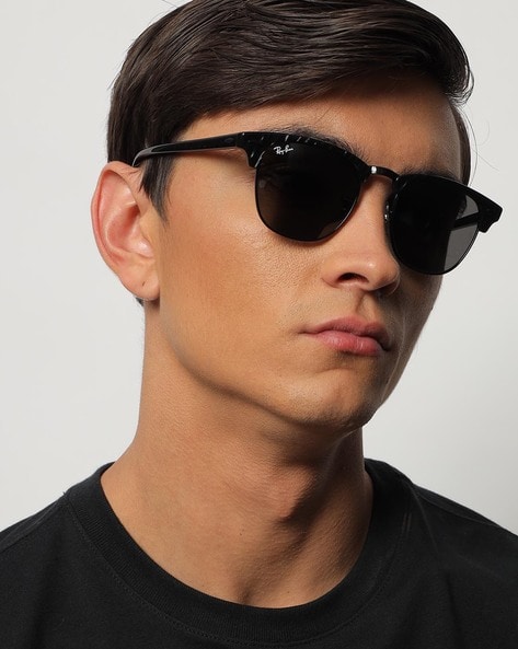 Stylish Black Half Rim Sunglasses – www.pipabella.com