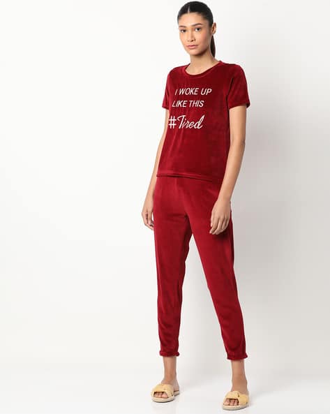 Buy Maroon Night\u0026LoungeWearSets for 