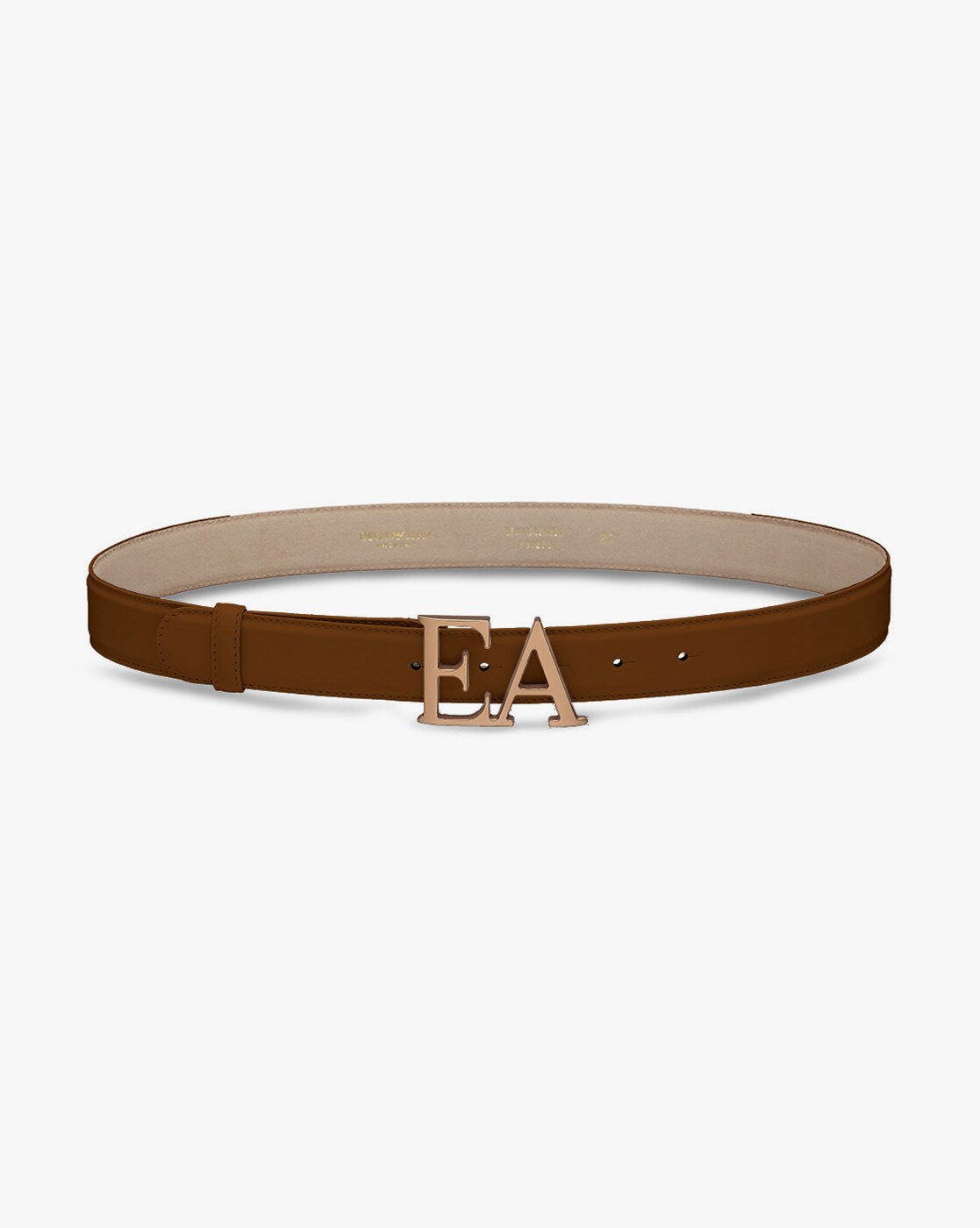 Emporio Armani Women's Leather Belt with Moulded ea Buckle
