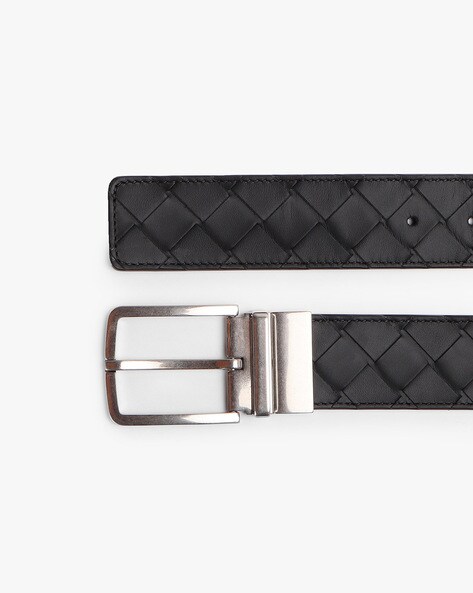 Bottega Veneta® Men's Intrecciato Reversible Belt in Travertine