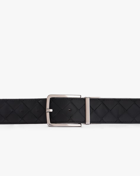 Bottega Veneta® Men's Intrecciato Reversible Belt in Travertine