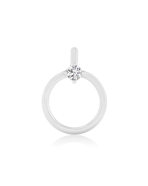 Iski Uski Elli 18 KT White Gold Diamond Nose Pin