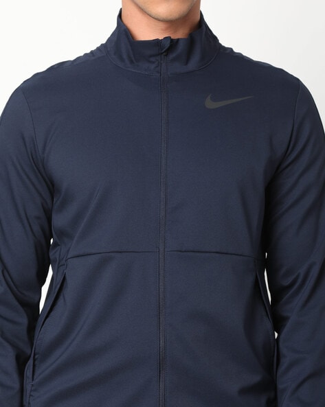Buy Nike Men Grey Solid Dri FIT TEAM Standard Fit Tailored Lightweight  Training Jacket - Jackets for Men 10139371 | Myntra