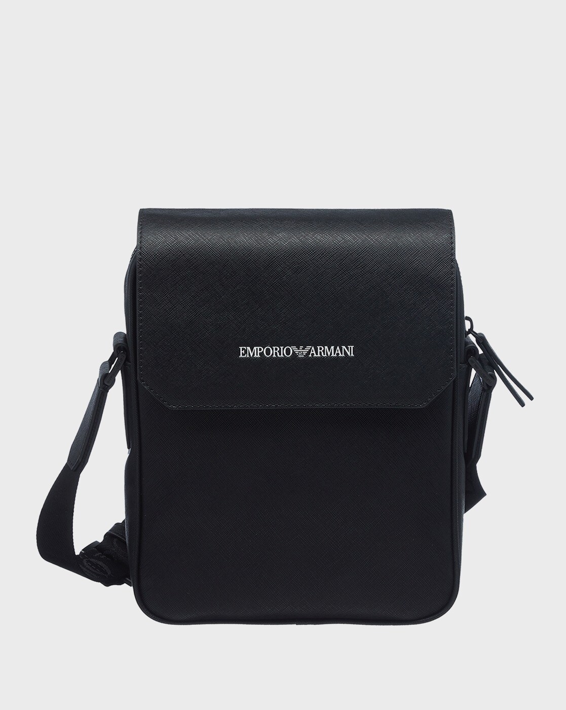 Emporio Armani Messenger Bag Leather Canvas Italy Good Preowned Condition  Purse