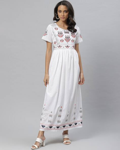 White dress ajio Clearance