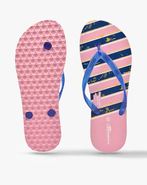 Women Dual Colour Flip Flops - Magenta/Blue | Bahamas Footwear