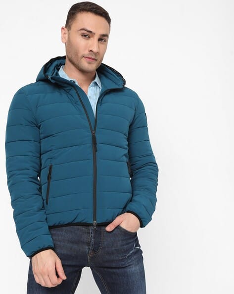 Price History of GAS Leonardo Padded Zip-Front Hoodie from Ajio