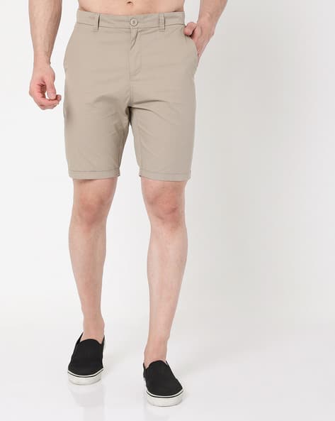 men's flat front khaki shorts