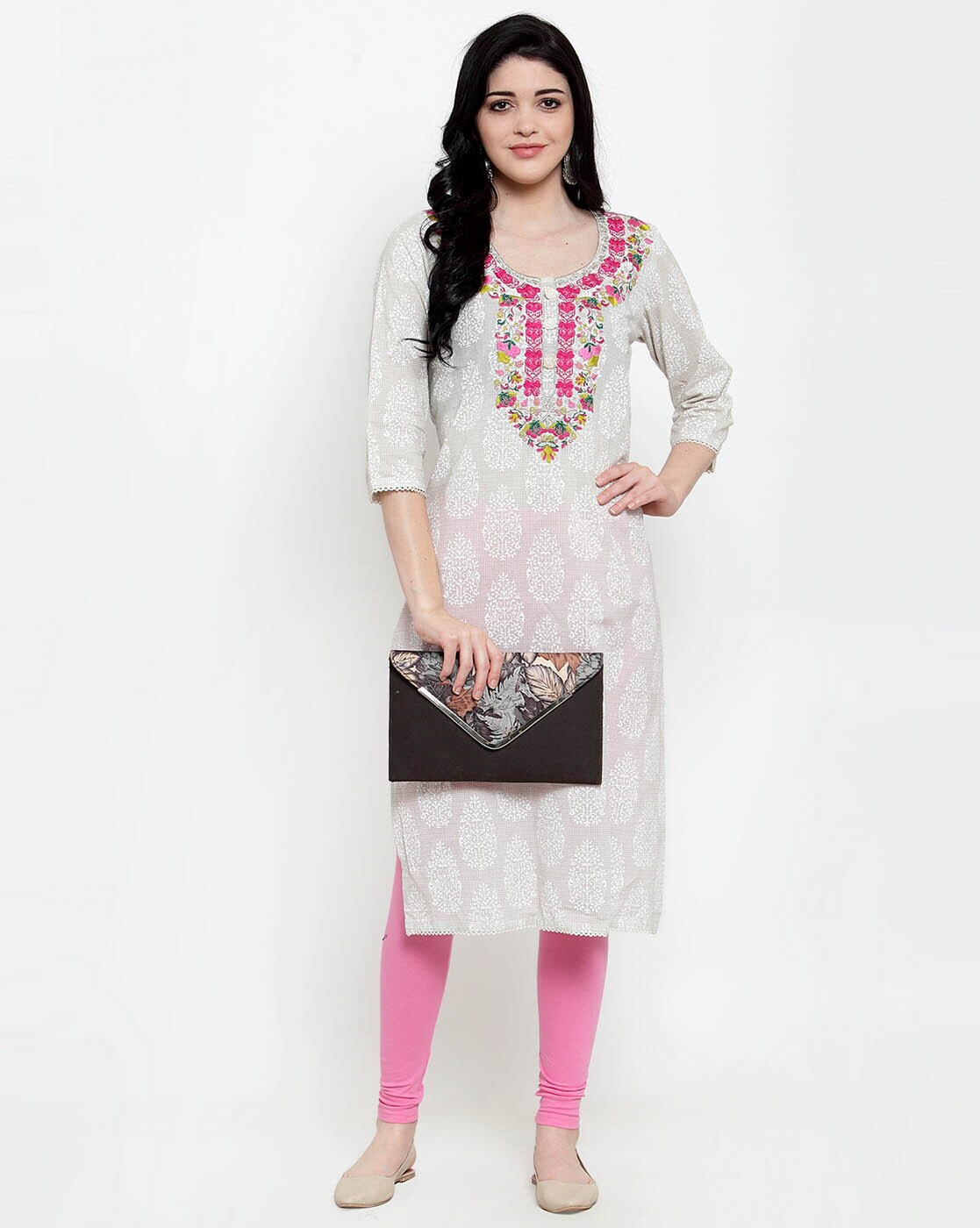 Buy Pink & Light Pink Leggings for Women by GRACIT Online